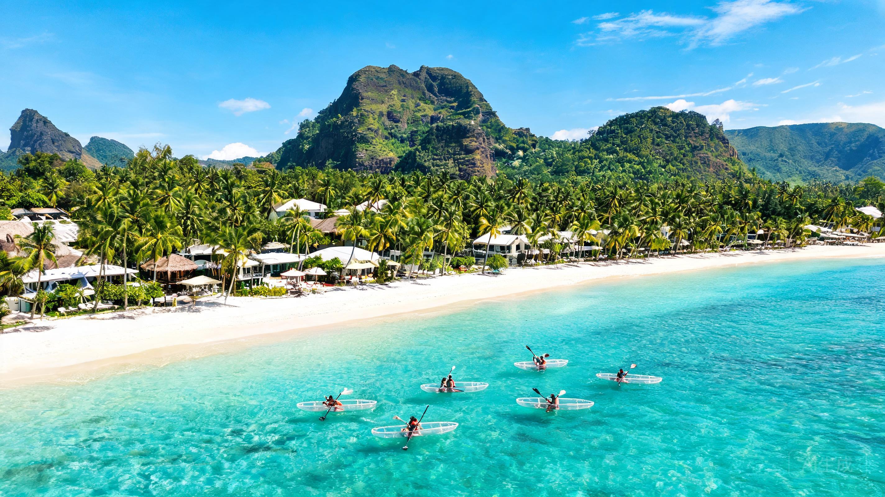 2-Person Kayak × 6 at Beach Resort in Bali, Indonesia